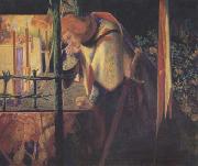 Dante Gabriel Rossetti Sir Galahad at the Ruined Chapel (mk28) oil